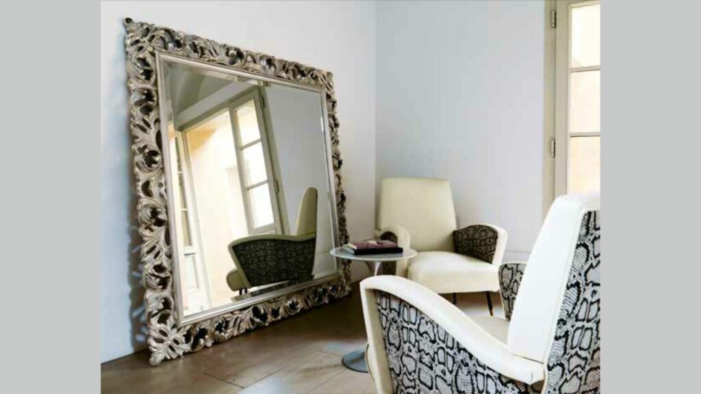 BMB Italy Design Spiegel Amal Rahmen silber