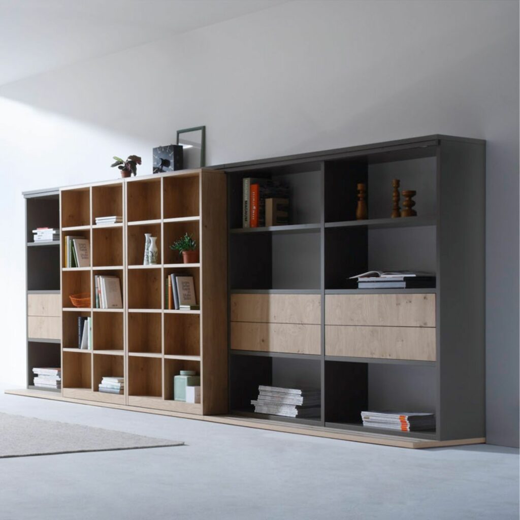 Sudbrock Möbel Sinus Regal Schwarz braun
