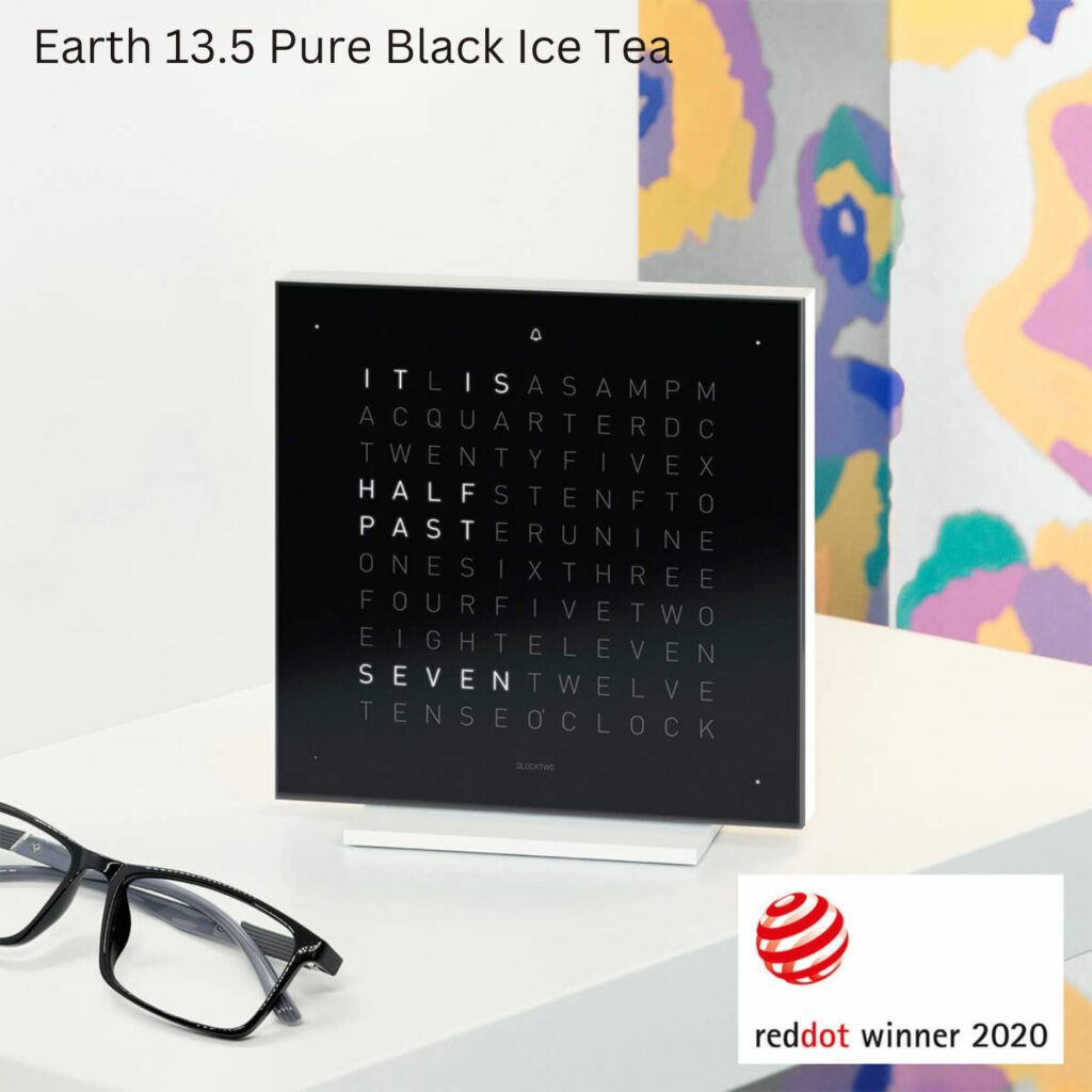 QLOCKTWO Earth 13,5 Pure Black Ice Tea