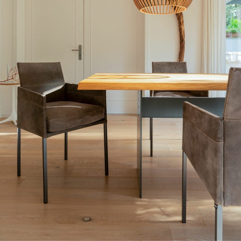KFF Stuhl Texas Leder braun