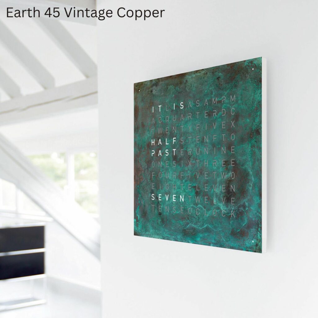 QLOCKTWO Earth 45 Vintage Copper