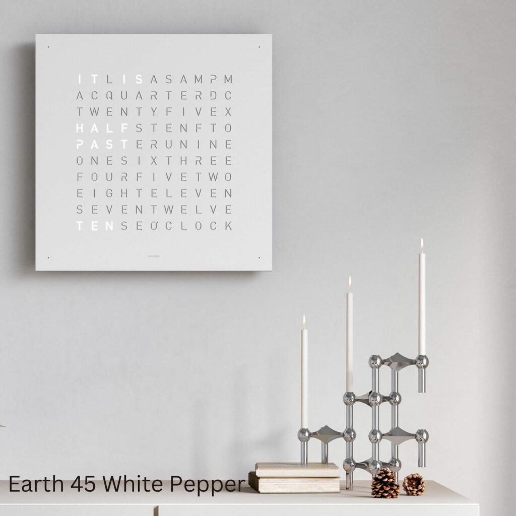QLOCKTWO Earth 45 White Pepper