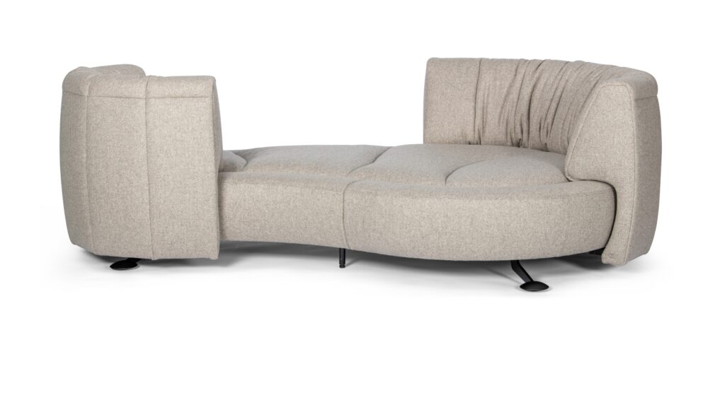 de sede ds-167 Sofa zwei Rückenlehnen Stoff beige