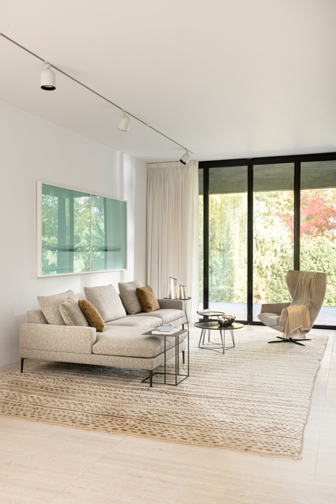 JORI Sofa TIGRA Stoff grau mit Recamiere