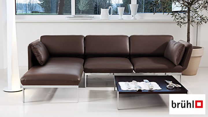 brühl Sofa roro braun Leder Ecksofa