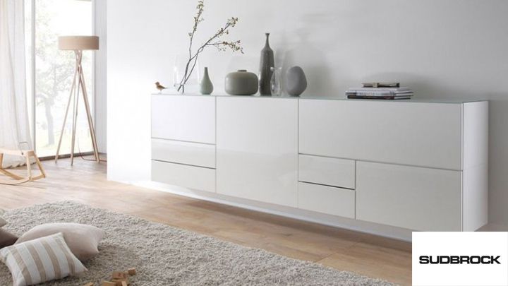 Sudbrock Cubo Regal weiß hängend