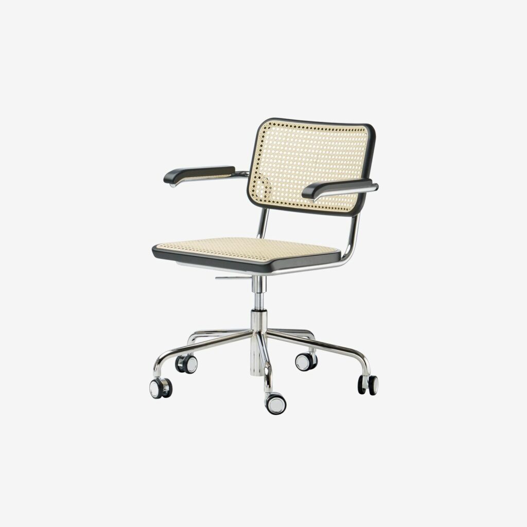 Thonet S64 VDR Drehstuhl Bürostuhl schwarz