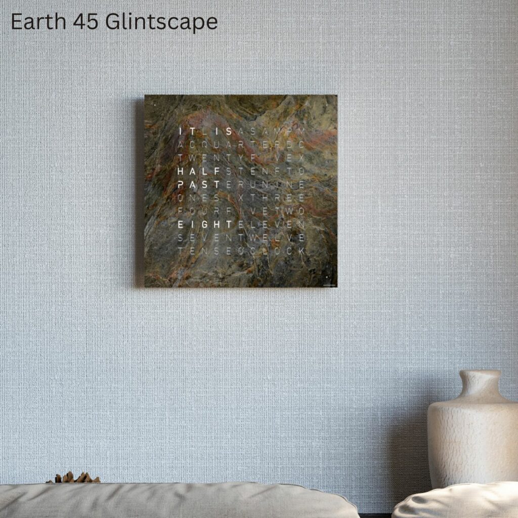 QLOCKTWO Earth 45 Glintscape