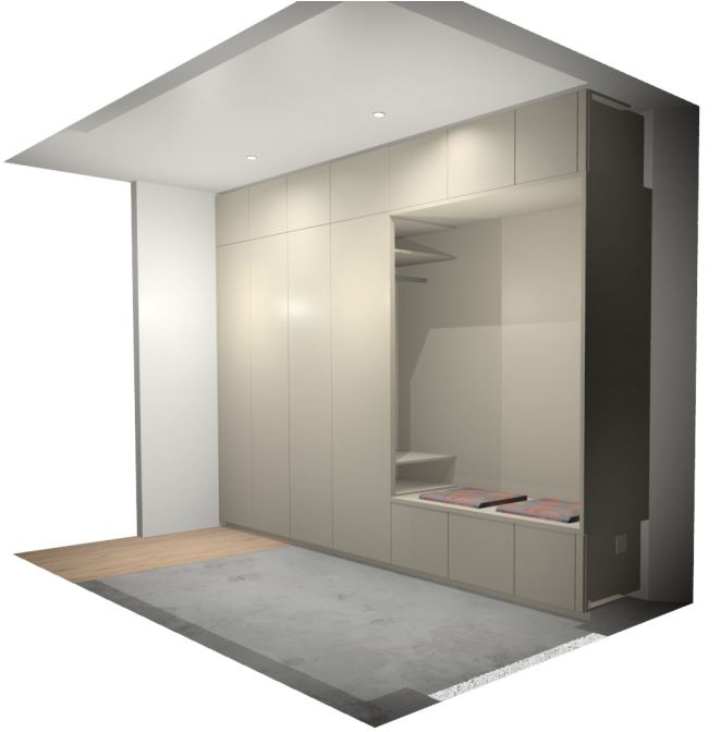 Schüller Garderobe Detail 3D-Planung