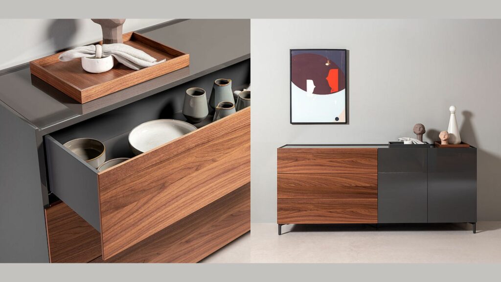 Rolf Benz Stretto Sideboard Deko Beispiel