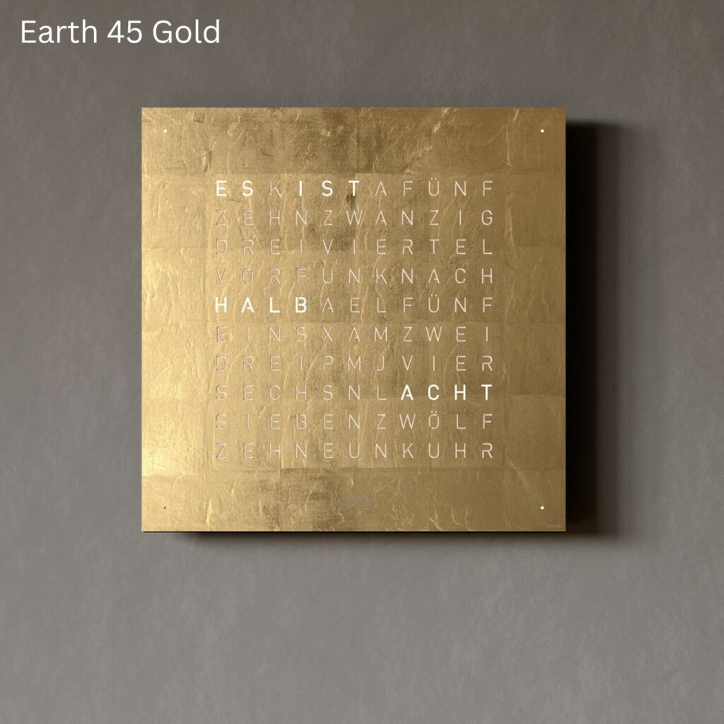 QLOCKTWO Earth 45 Gold