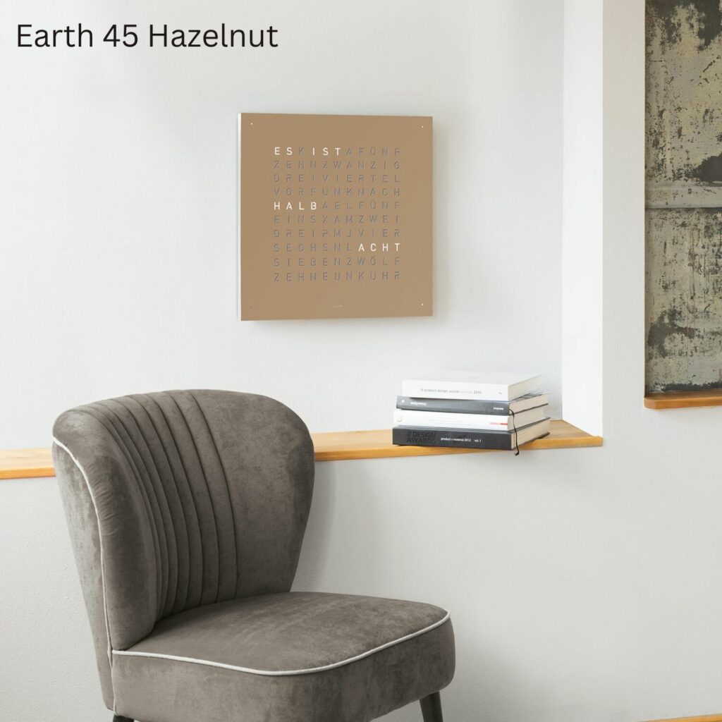 QLOCKTWO Earth 45 Hazelnut