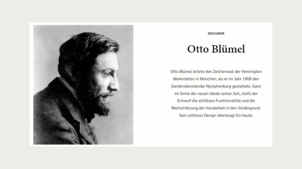 ClassiCon Kleiderständer Nymphenburg erfunden von Otto Blümel