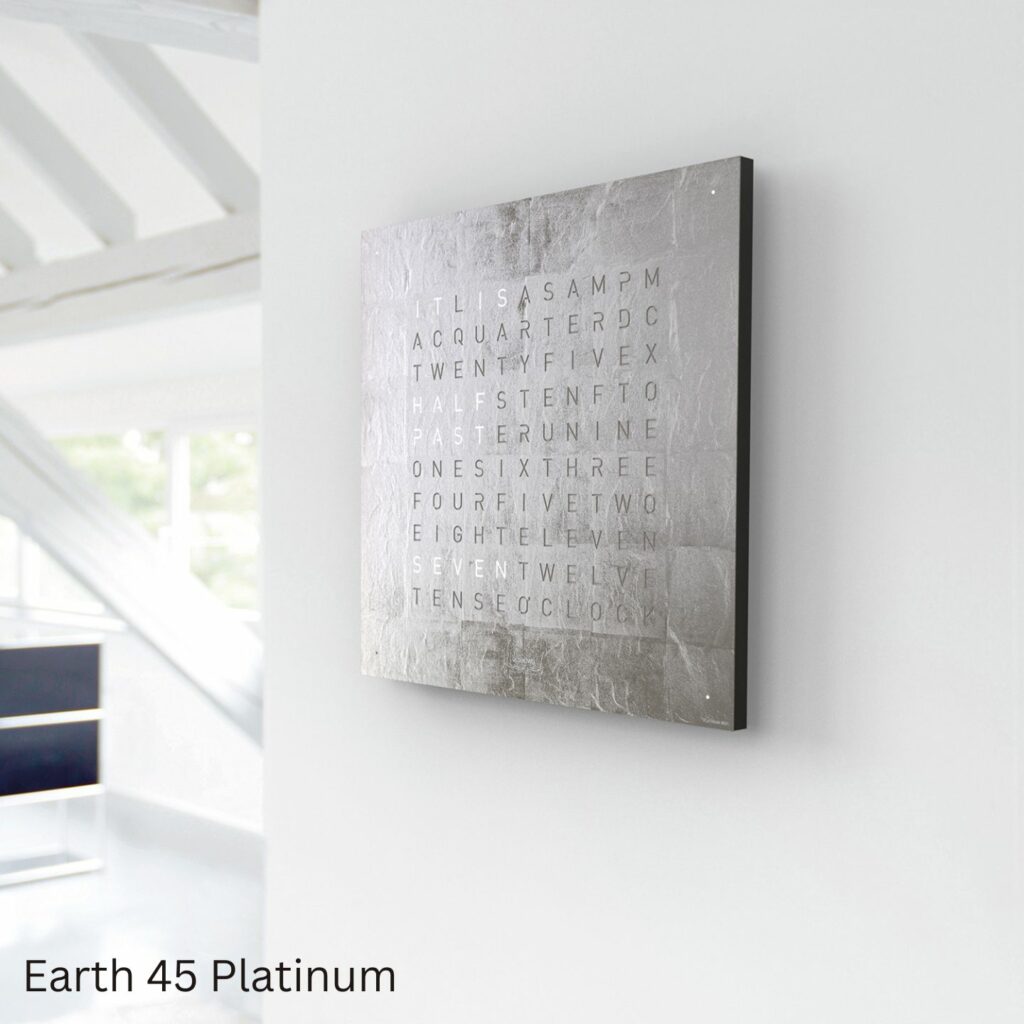 QLOCKTWO Earth 45 Platinum