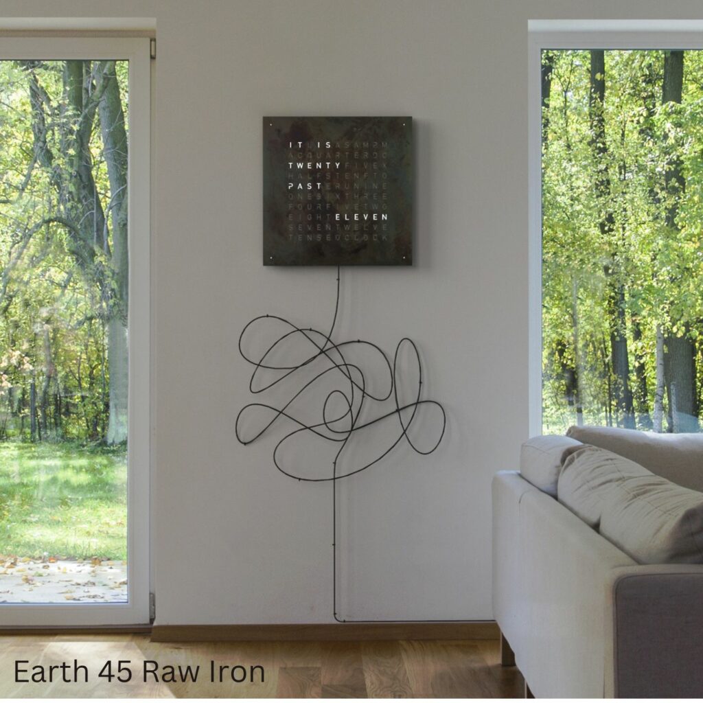 QLOCKTWO Earth 45 Raw Iron