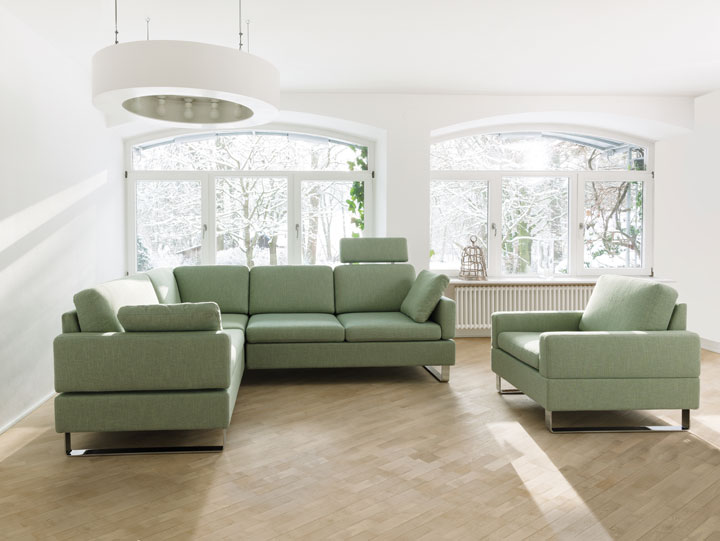 Brühl Sofa Alba Ecksofa Stoff mint mit Sessel Alba