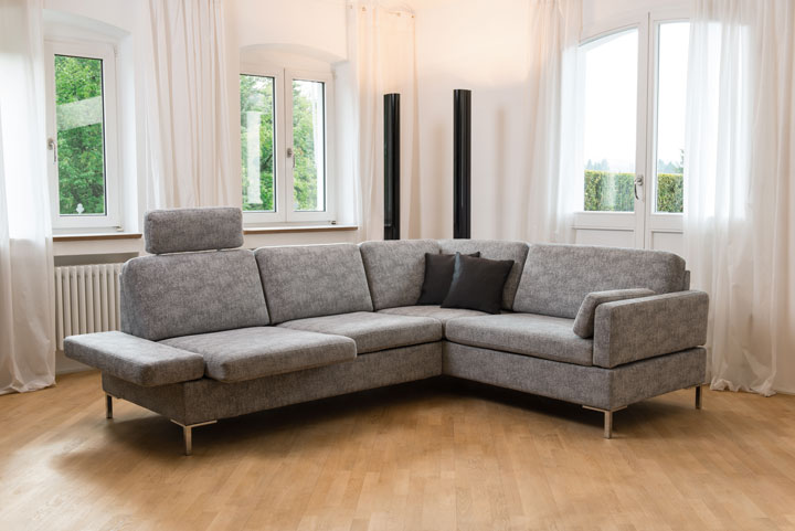 Brühl Sofa Alba Ecksofa Stoff grau meliert
