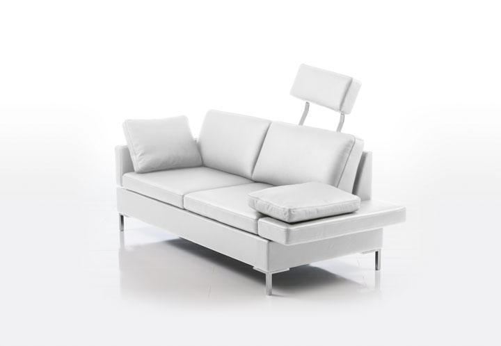 Brühl Sofa Alba weiß Zweisitzer
