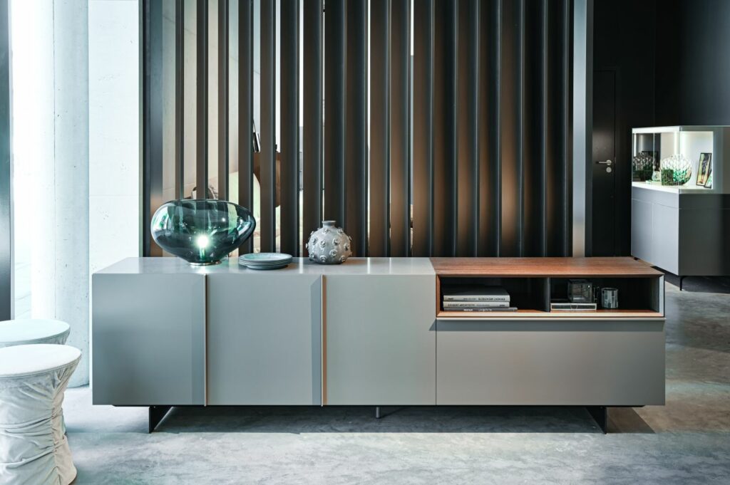 Kettnaker ALEA Sideboard Lack Taupe und Raucheiche