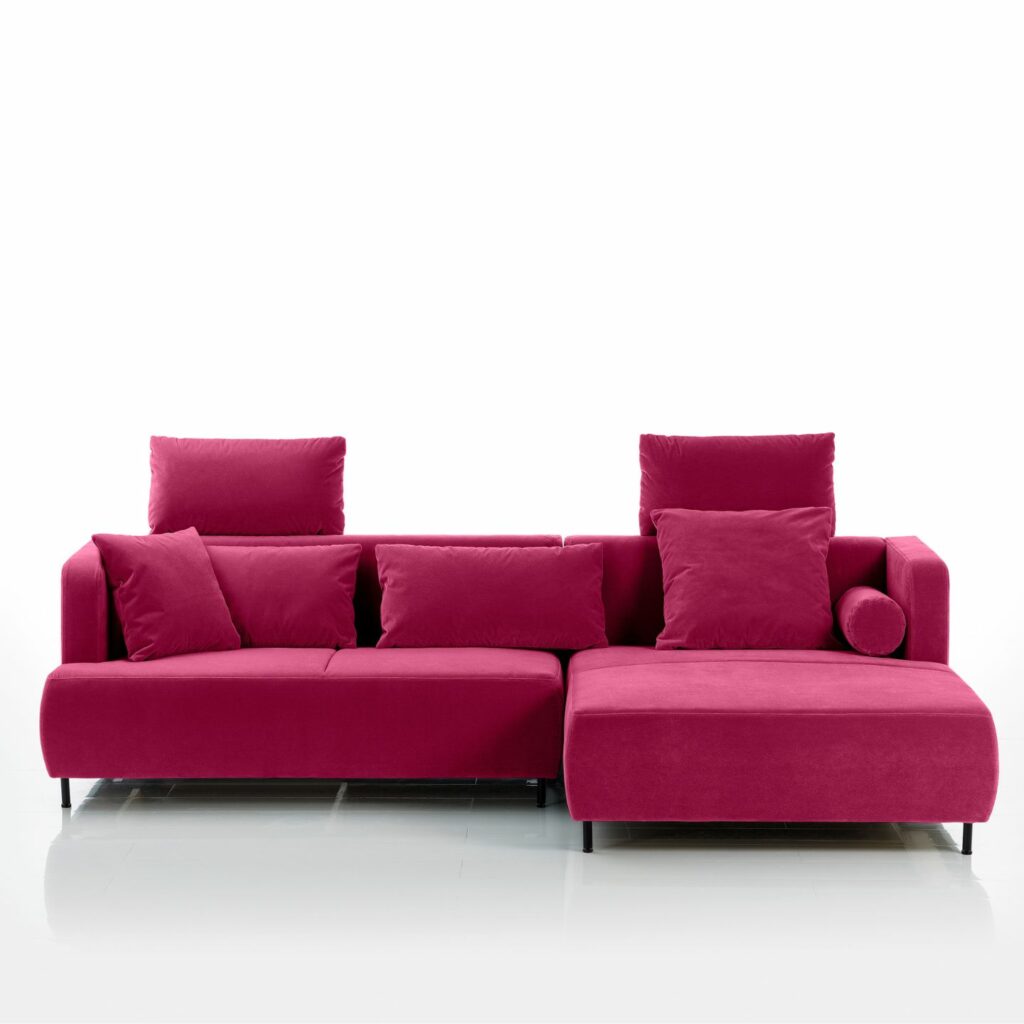 Brühl Sofa Ecksoffa Aoyama Stoff pink