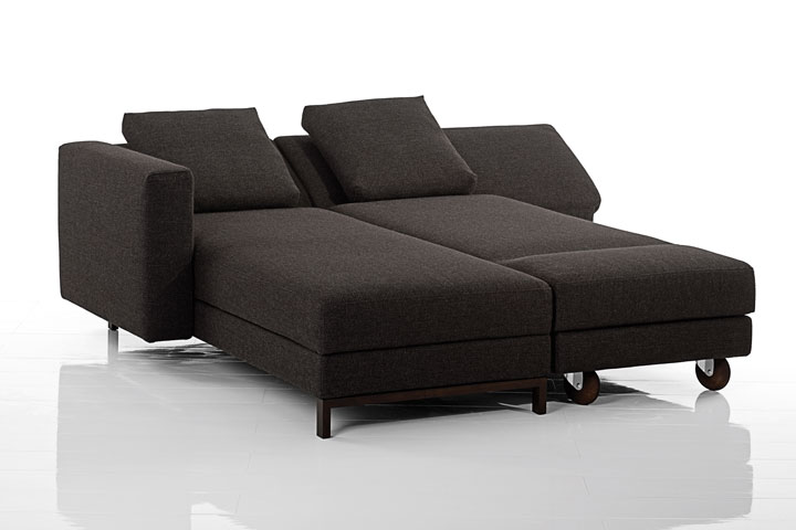 Brühl Sofa Schlafsofa Four Two schwarz Liegefläche