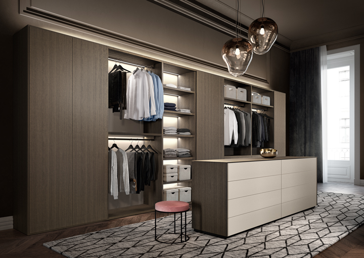 Kettnaker VITA Regalsystem als begehbarer Kleiderschrank
