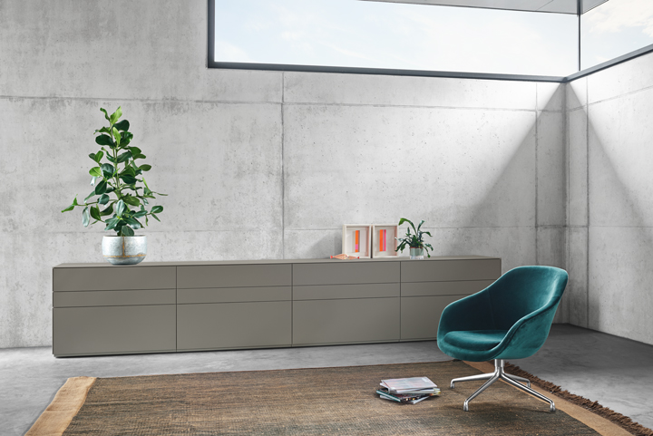 KETTNAKER Sideboard SOMA Kommode grau wandmontiert