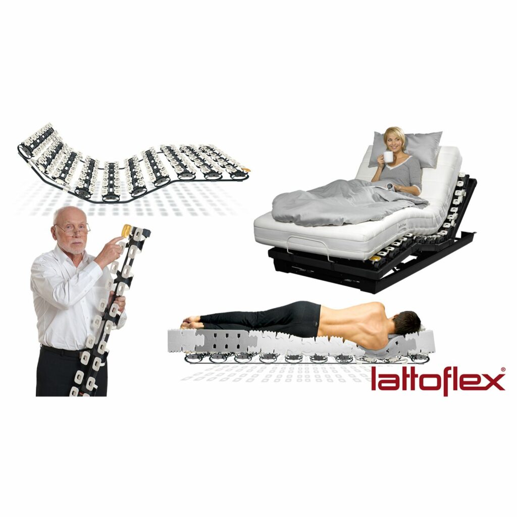 Lattoflex Lattenrost elektrisch verstellbar für gerade Wirbelsäule