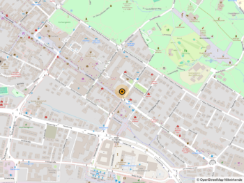 Kartenausschnitt mit dem Standort von Möbel Meiss in der Louisenstraße 98 in Bad Homburg