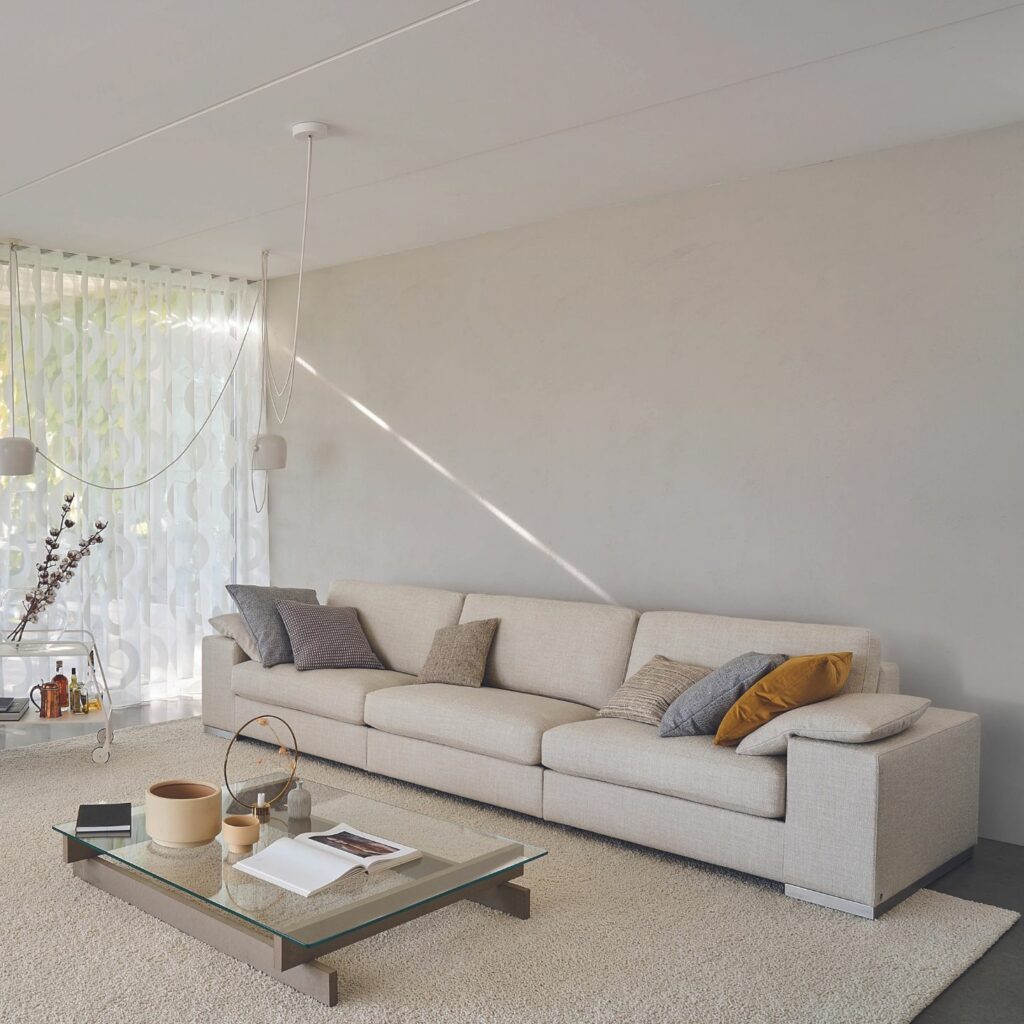 Bielefelder Werkstaetten Sofa Dreisitzer Inspiration Stoff hell meliert
