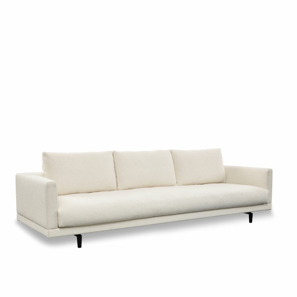 Bielefelder Werkstaetten Sofa Dreisitzer Long Island Stoff weiß