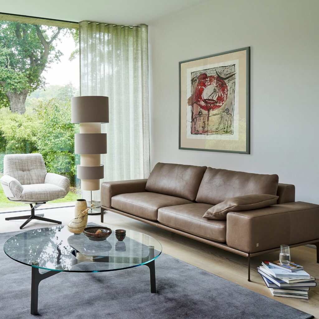 Bielefelder Werkstaetten Sofa Spirit Leder braun