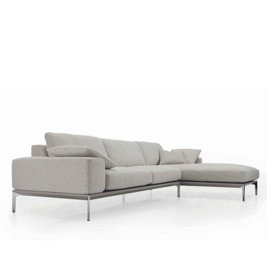 Bielefelder Werkstaetten Sofa Ecksofa Spirit Stoff grau