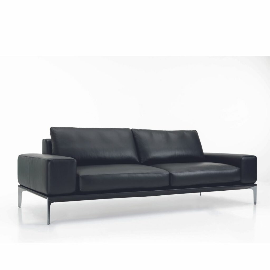Bielefelder Werkstaetten Sofa Spirit Leder schwarz