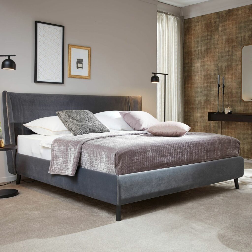 Bielefelder Werkstätten Bett Polo Boxspringbett bodennah mit Füßen