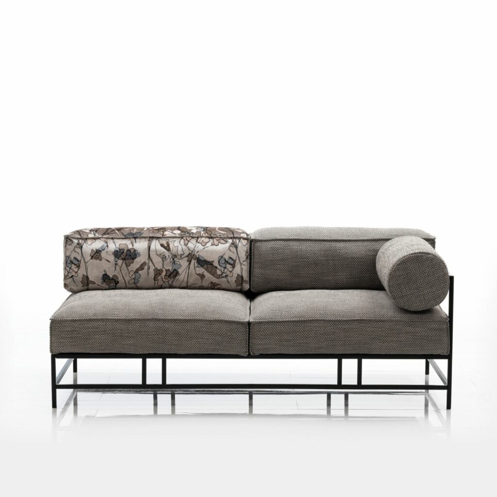 Brühl Sofa Easy Pieces Forever Recamiere Stoff grau