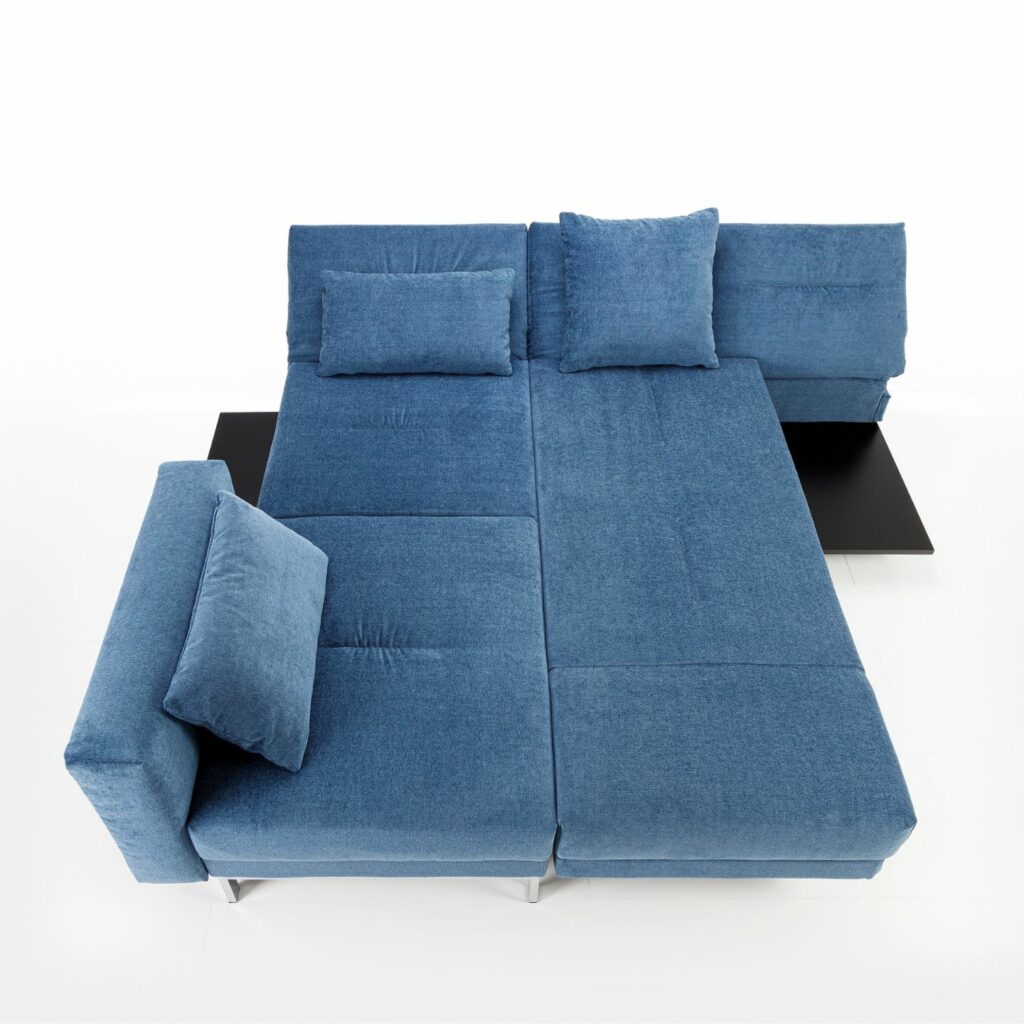 Brühl Sofa Schlafsofa Four Two blau Liegefläche von vorne