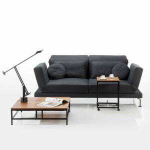 brühl Sofa Moule Zweisitzer schwarz Stoff