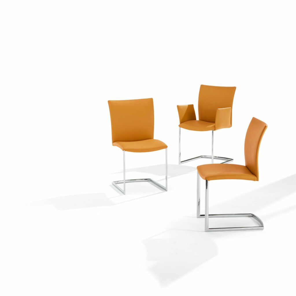 Draenert Stuhl Nobile Swing Soft Leder orange