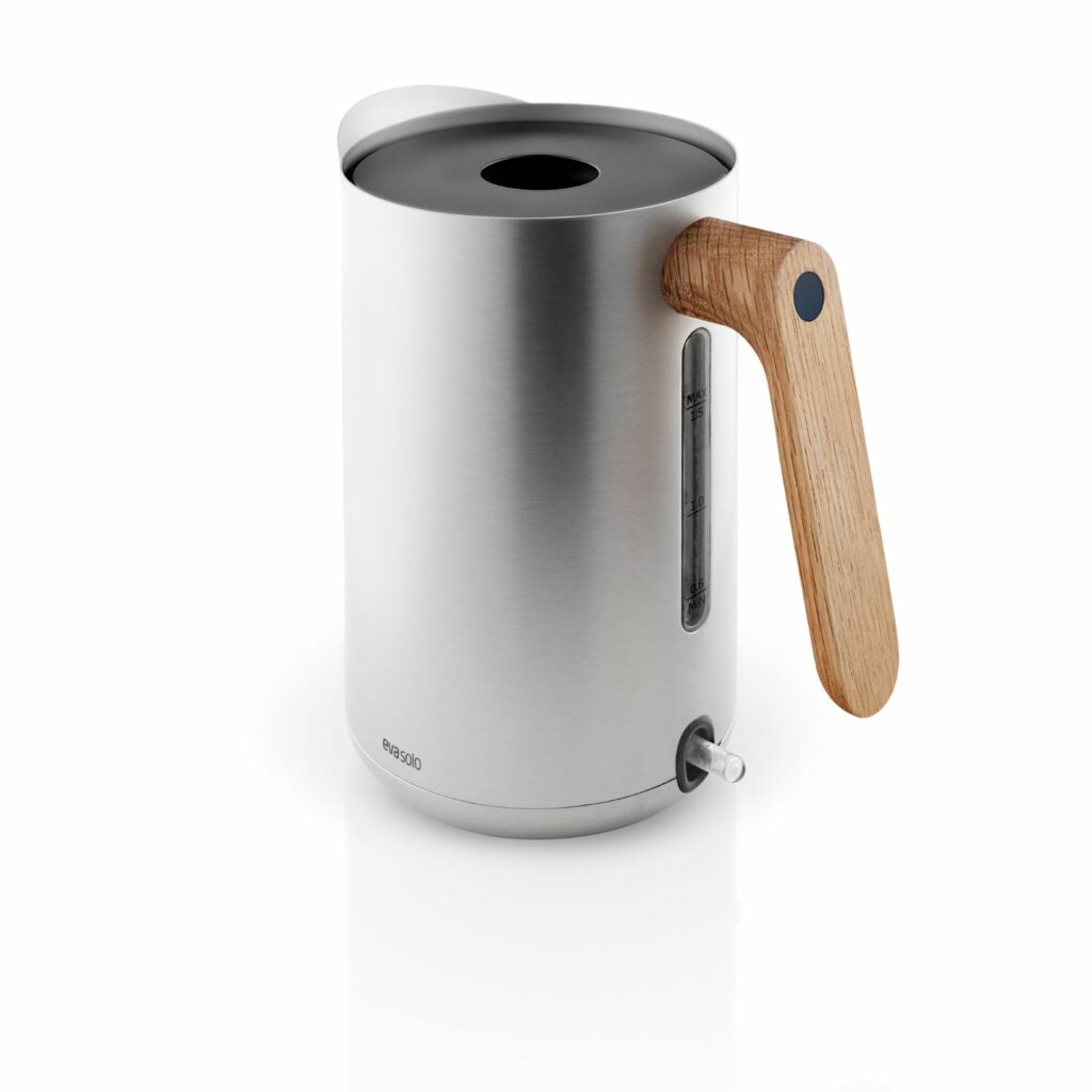 Eva Solo Wasserkocher Nordic Kitchen silber mit Holzgriff