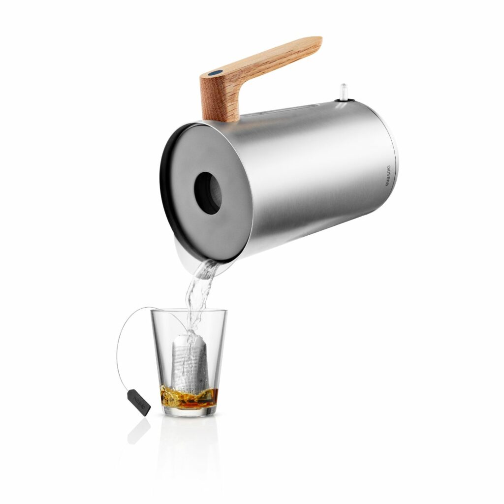 Eva Solo Wasserkocher Nordic Kitchen silber mit Teeglas