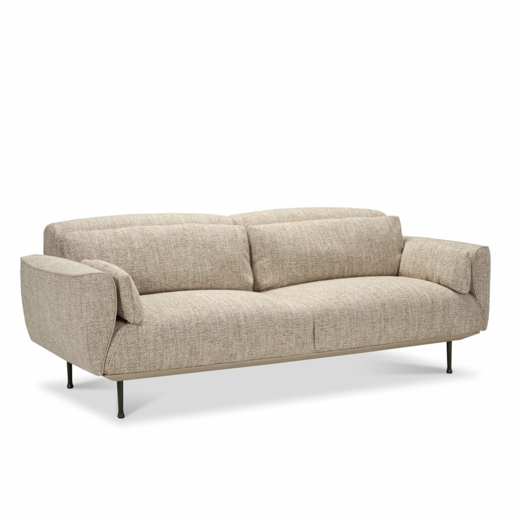 Jori Sofa Eden Stoff beige meliert zweisitzer