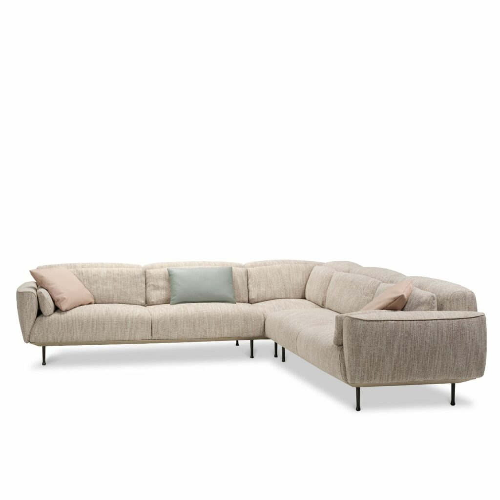 Jori Sofa Eden Ecksofa Lounge Stoff beige meliert