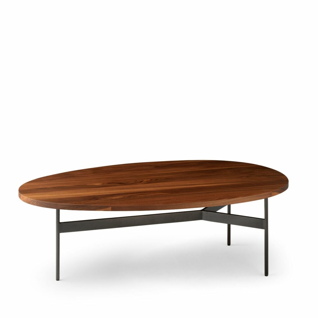 Leolux Salontisch Tampa mit Tischplatte aus Holz