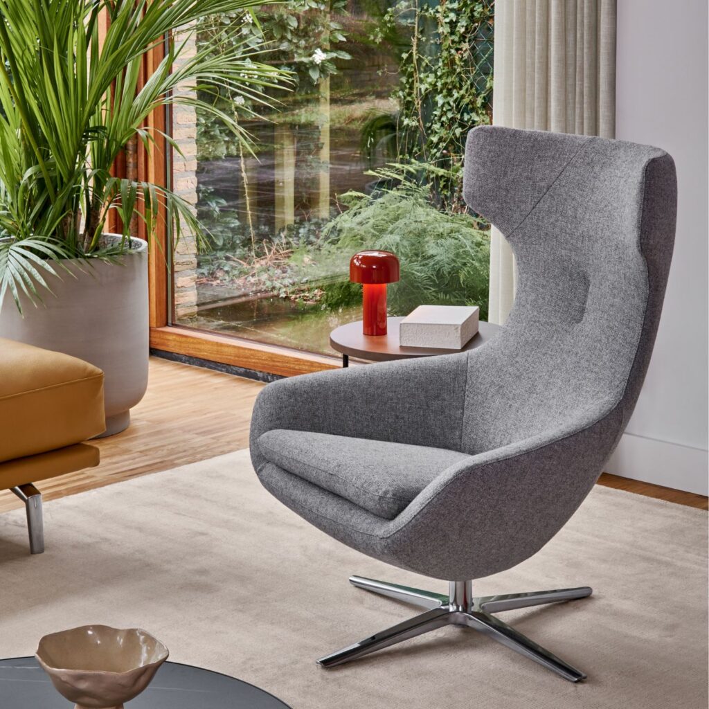 Leolux Relaxsessel Caruzzo Stoff grau