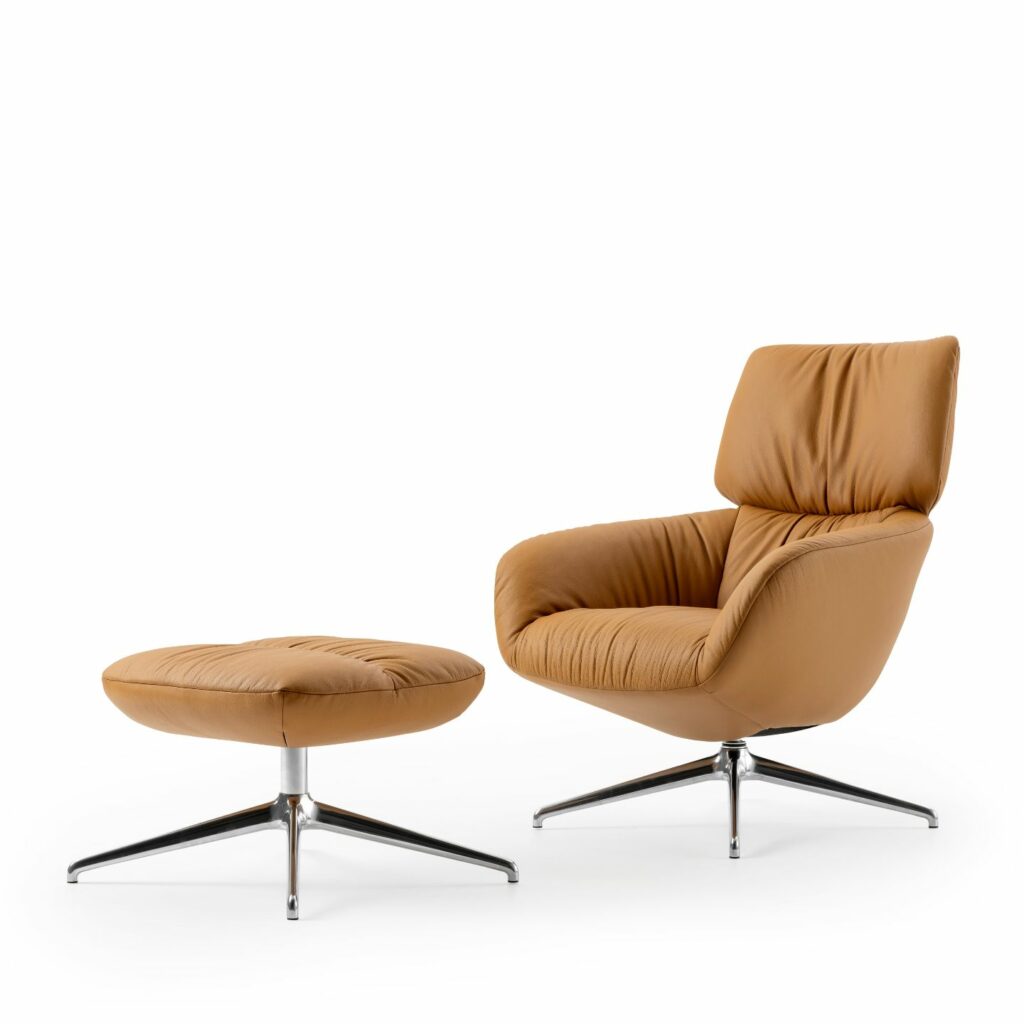 Leolux Sessel Lodey mit Hocker