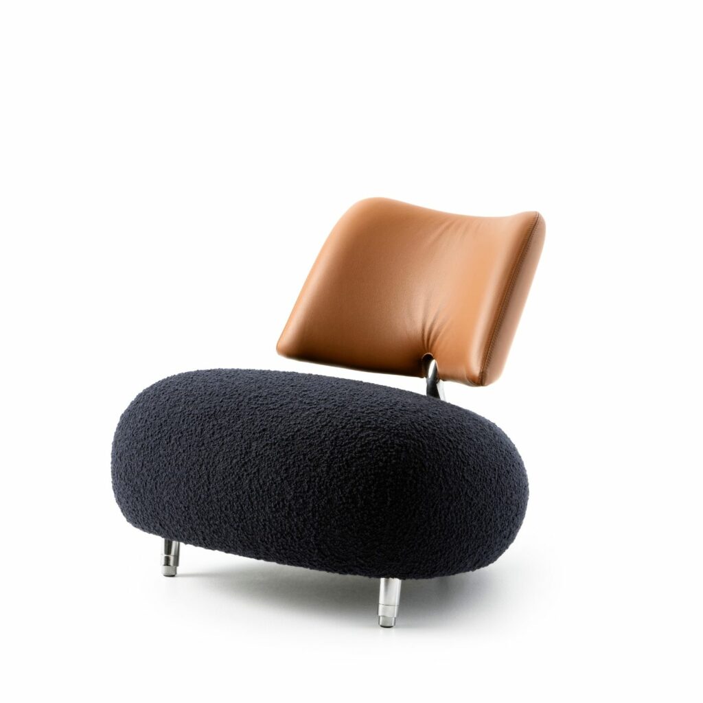 Leolux Sessel Pallone Stoff und Leder