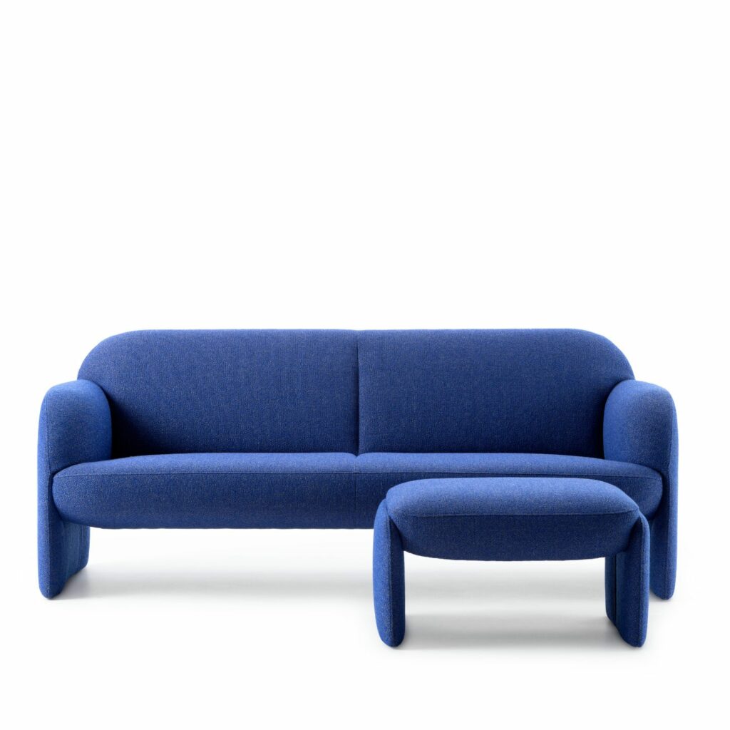Leolux Sofa Modius 2,5 Sitzer Stoff blau