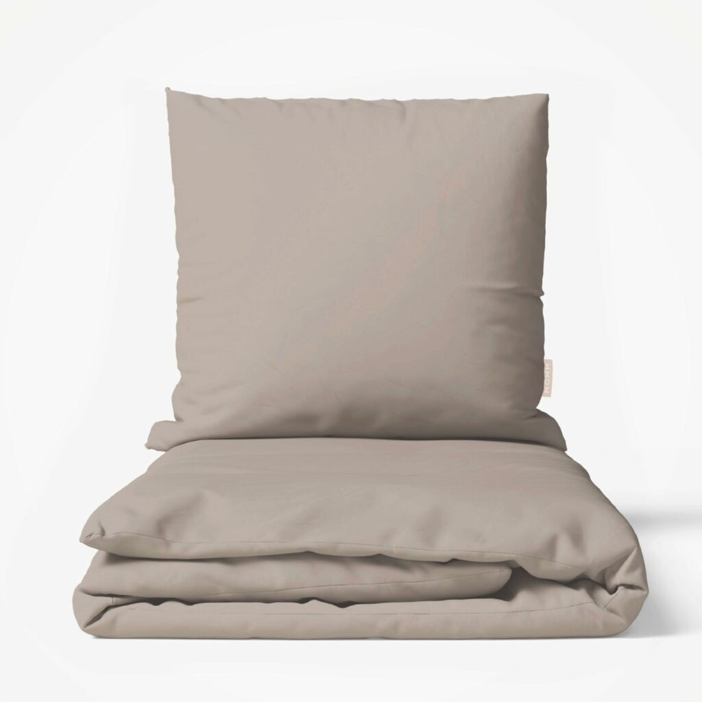 MOMM Bettwäsche Pure Perkal Taupe