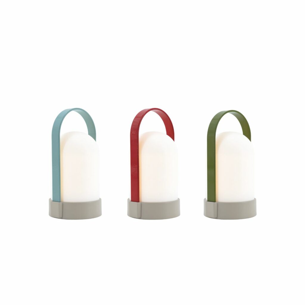 Remember Lampe URI Piccolo Griff blau rot grün
